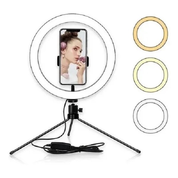Imuminador Ring Light Iluminação Profissional Selfie Anel 8'