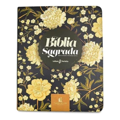 Bíblia com Espaço para Anotações | NVI | Leitura Perfeita | Couro Soft | Flores