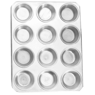 Forma para Cupcake Grande 12 Cavidades em Alumínio Doupan