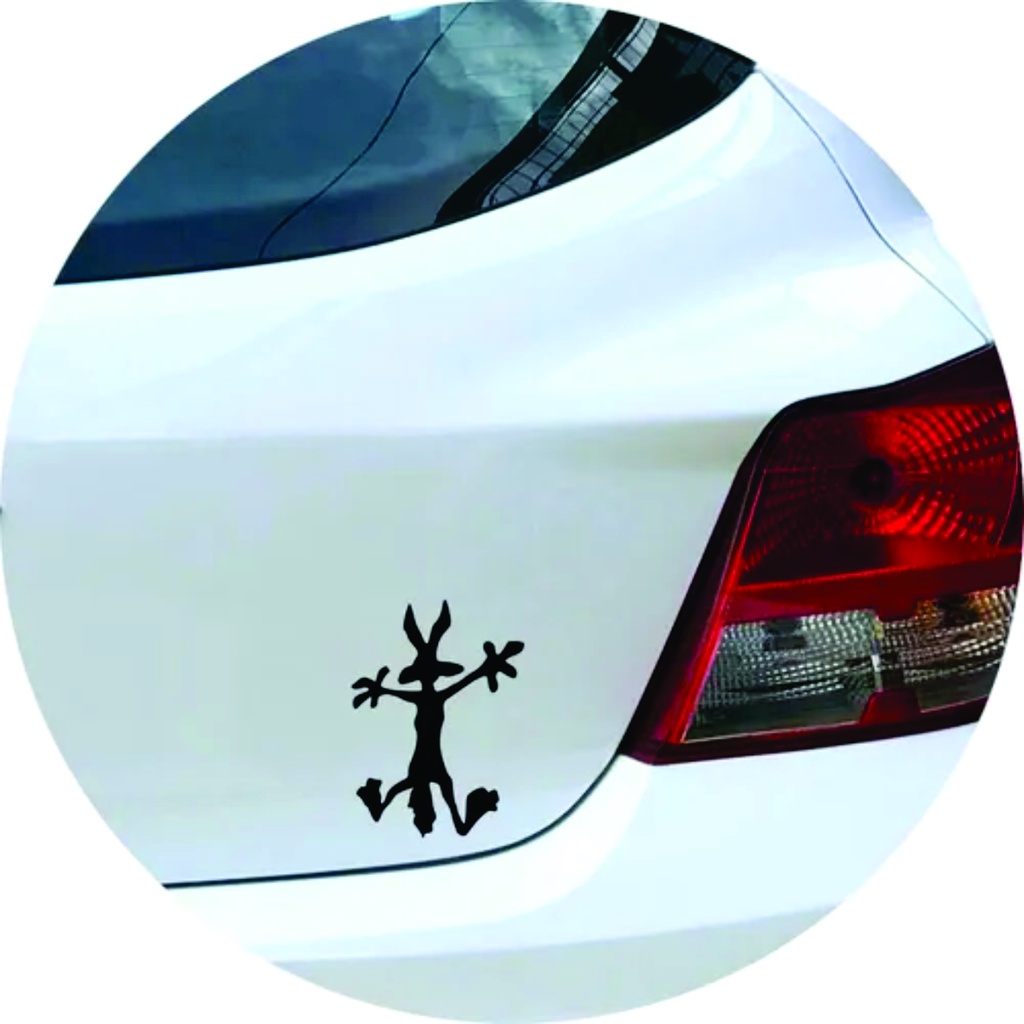 Adesivo Papaléguas Coyote Amassado Lataria Carros em Oferta na Shopee
