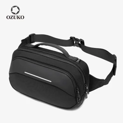 OZUKO Homens Oxford À Prova D'água Sacos De Cintura Leves