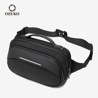 OZUKO Homens Oxford À Prova D'água Sacos De Cintura Leves em Oferta na Shopee