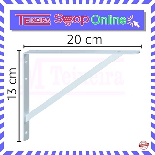 Suporte Prateleira Mao Francesa p/ Moveis 20 Haste Reta