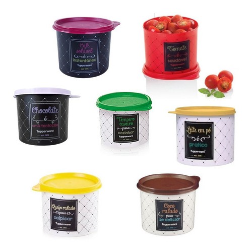 Tupper Redondinha Bistrô 500ml - Varios modelos e cores Tupperware