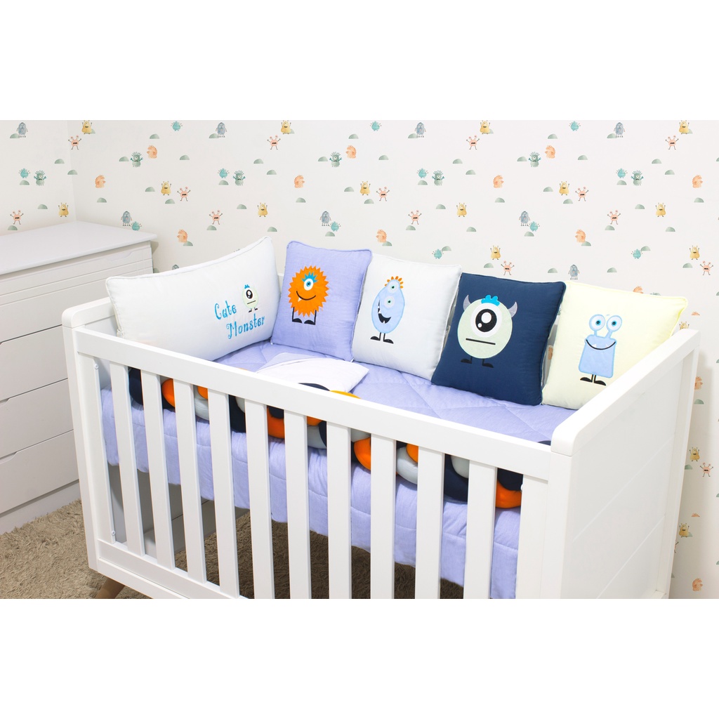 Kit Berço Moriko  10 Peças - Kit Almofadinhas - Kit Berço Trança