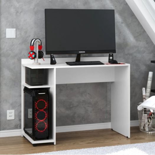 Mesa Gamer Escrivaninha 100% MDF - Compmovel