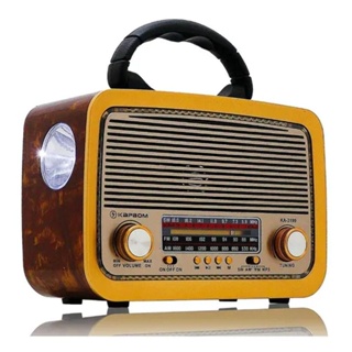 Rádio Portátil Am Fm Retrô com USB Recarregável Bivolt Lanterna KA-3199 em Oferta na Shopee