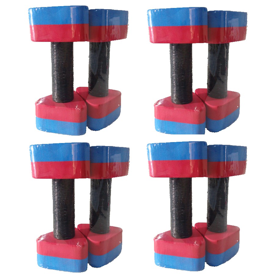 4 Pares Halter Original Hidro 1 Kg a 2 Kg No Plastico - 8 Halteres Profissional Promoção