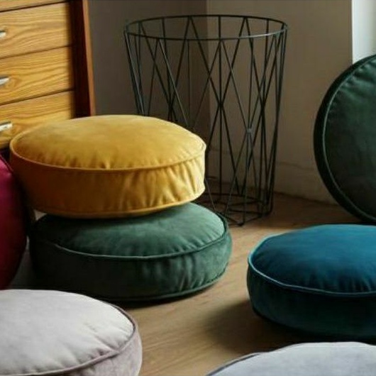 Almofada Cheia Redonda Andina Aveludada (Estilo Minimalista) Decoração Sofá Poltrona e Cama