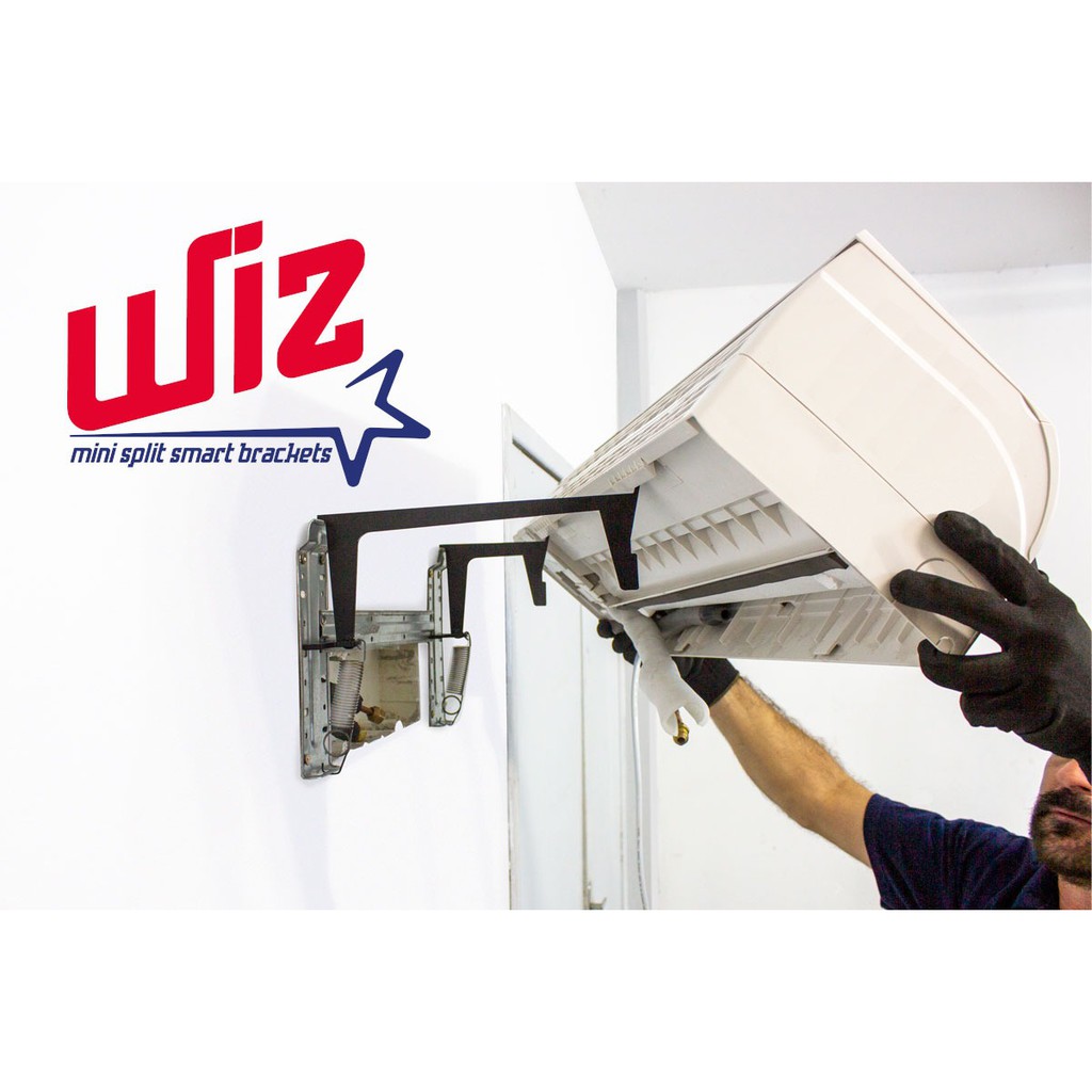 Suporte Auxiliar Wiz Para Instalação de Evaporadora Split Sem Ajudante Kit Com Sistema de Fixação por Molas