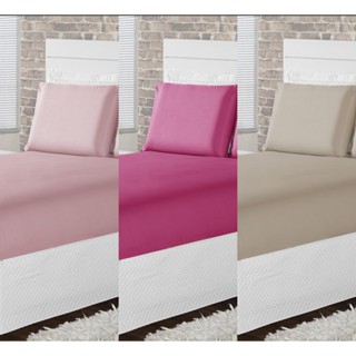Kit 3 Jogos de Cama Lençol Solteiro com Elástico + 3 Fronhas em Oferta na Shopee