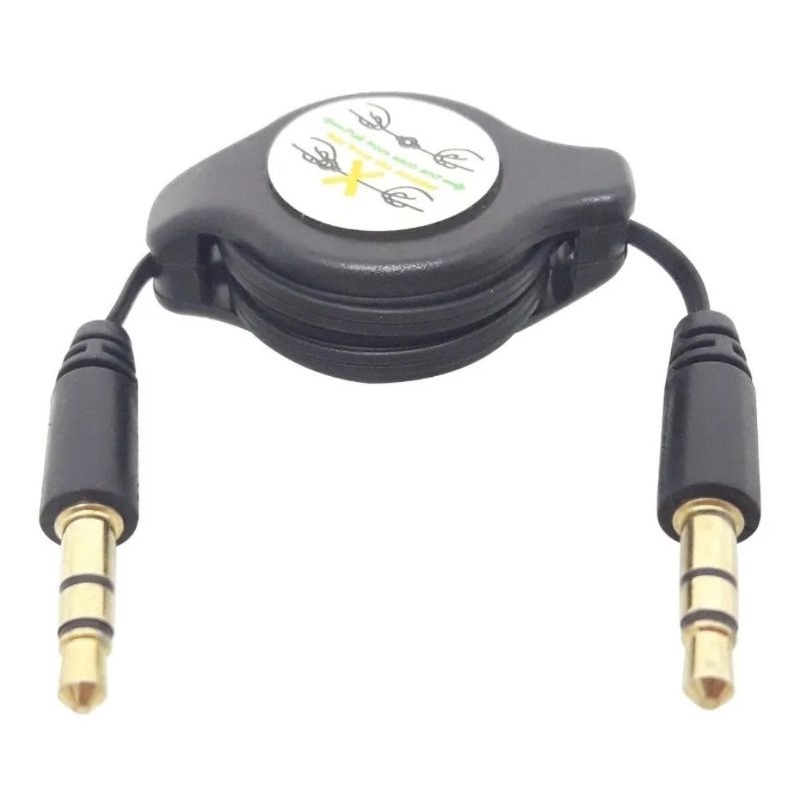Cabo Extensor Retrátil P2/p2 Macho/macho Fone Mp3 Áudio