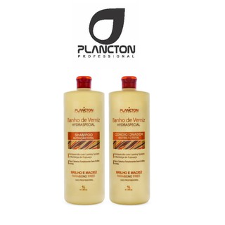 Kit Banho de Verniz Shampoo e Condicionador 1 Litro - Plancton