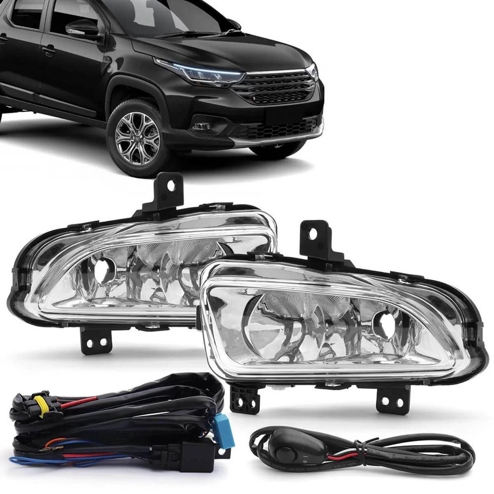 Kit Farol de Milha Fiat Nova Strada 2021 e 2022 Botão Modelo Alternativo