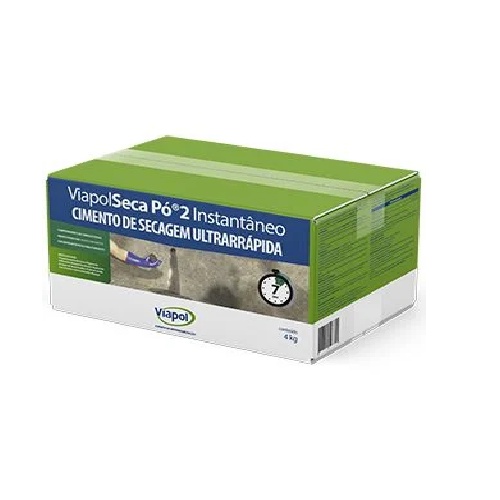 Cimento De Pega Acelerador Impermeabilizante Tamponamento Pó 2 4Kg - Viapol