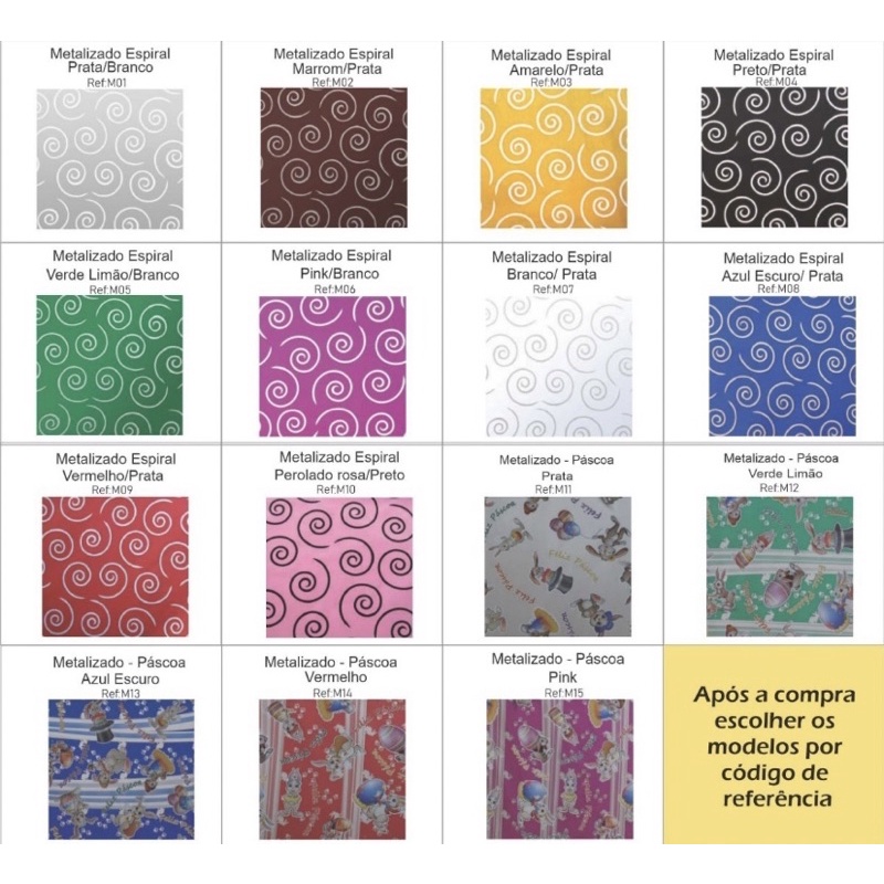 kit 10~30 Folha para Ovos de Páscoa Metalizado  69x89 cm -páscoa 2025 CORES