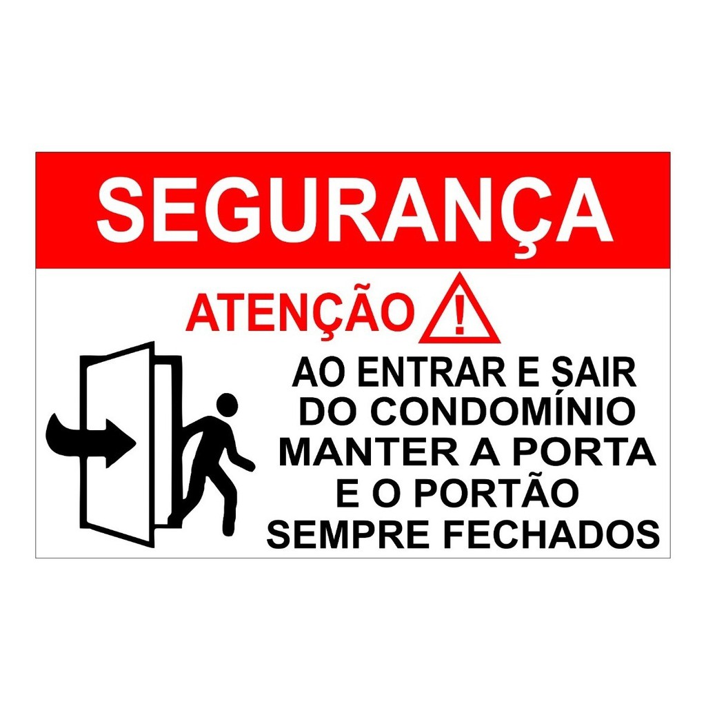 Kit 04 Placas Sinalização Para Condomínio Shopee Brasil 