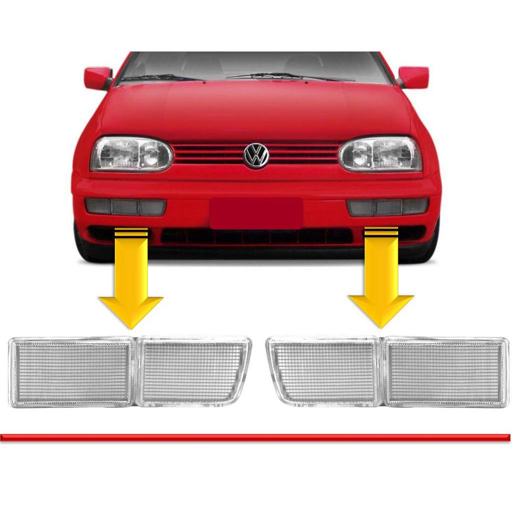 PAR Aplique Defletor Dianteiro Golf MEXICANO GL / GLX 94 95 96 97 98 Cristal