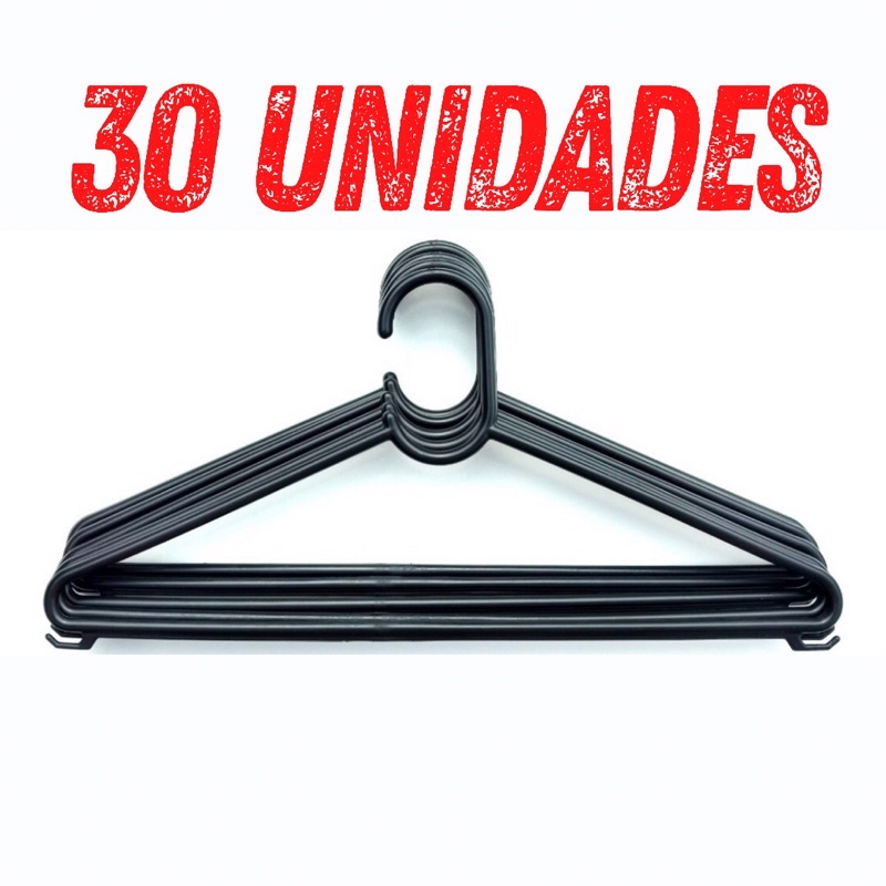 Cabide de Veludo 10 Peças Preto - Casual Home em Promoção na Americanas