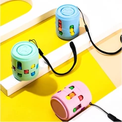 Crianças Rotativa Cubo Feijão Mágico Fingertip Fidget Toys Adultos Alívio Do Estresse Spin Bead Jogo Inteligência