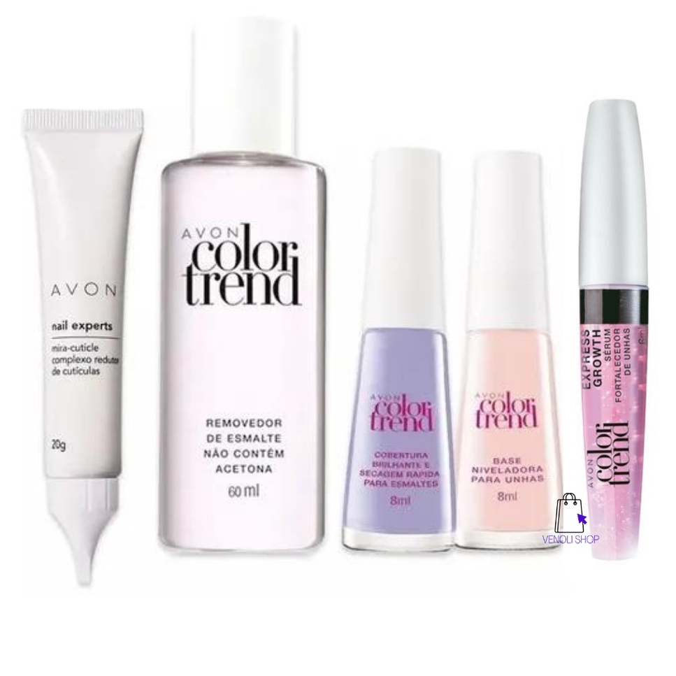 Linha Unhas Color Trend SOS / Removedor / Cobertura / Base Niveladora / Mira-Cuticle  - Avon