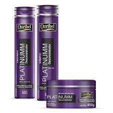 Platinumm Desamarelador Efeito Platinado Kit Shampoo 320ml Condicionador 320ml Mascara 250g Ouribel