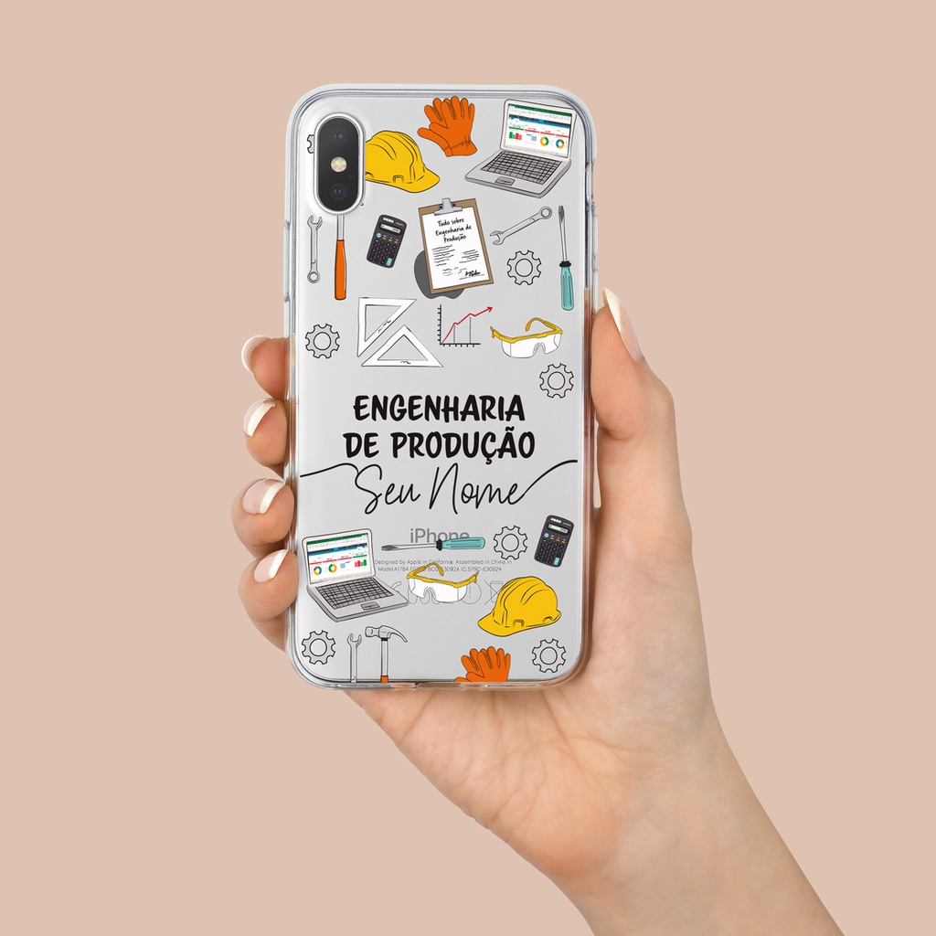 Capa Capinha de Celular Personalizada com sua Profissão - Engenharia de Produção