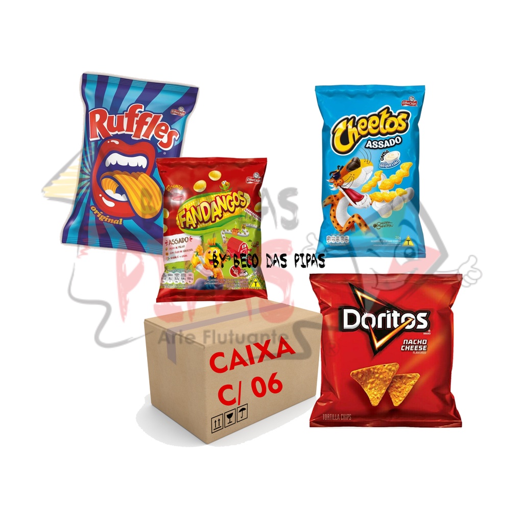 Salgadinho Elma Chips Kit Com 10 Unidades - Cheetos/ Fandangos / Doritos