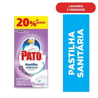 Detergente Sanitário Pato Pastilha Adesiva Lavanda 3 Unidades Grátis 20% de Desconto