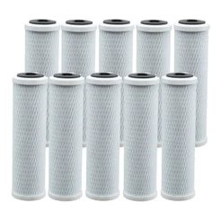 Kit 10 Refil P/ Filtro De Agua Carbon Block 9 3/4 - 5 Micras