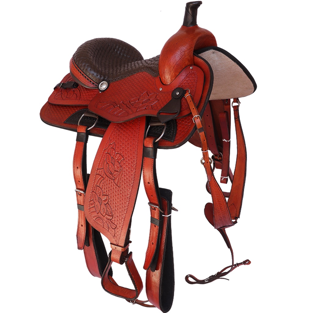 Sela quarto de milha a prova de laço profissional de luxo  para cavalo égua mula  envio imediato