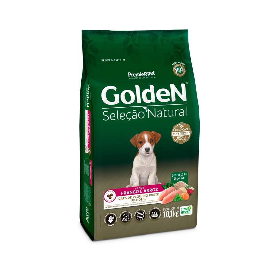 Ração Golden Natural Cães Filhote Peq.  Frango,Arroz 1Kg