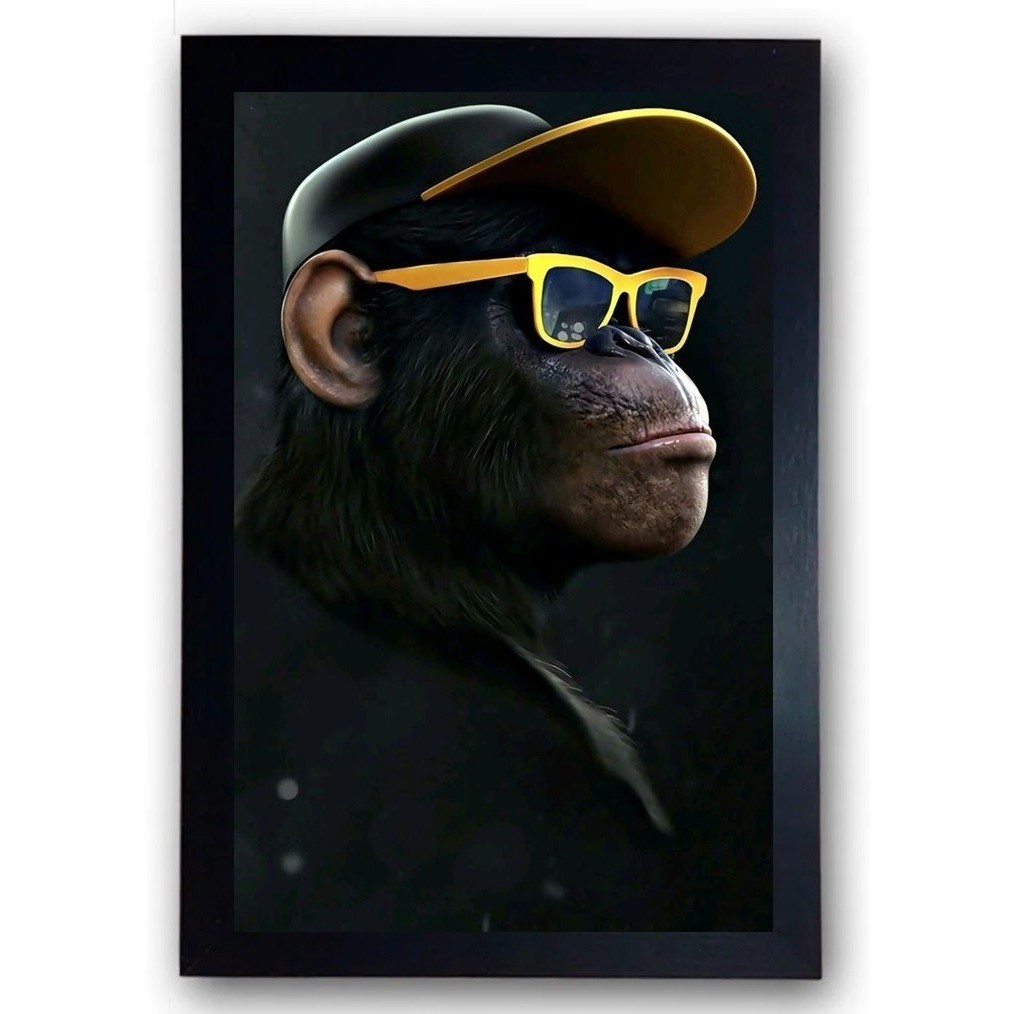 Quadro Macaco Moldurado Cod.6