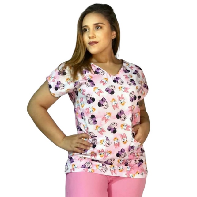 Scrub feminino conjunto cirurgico em Oferta na Shopee