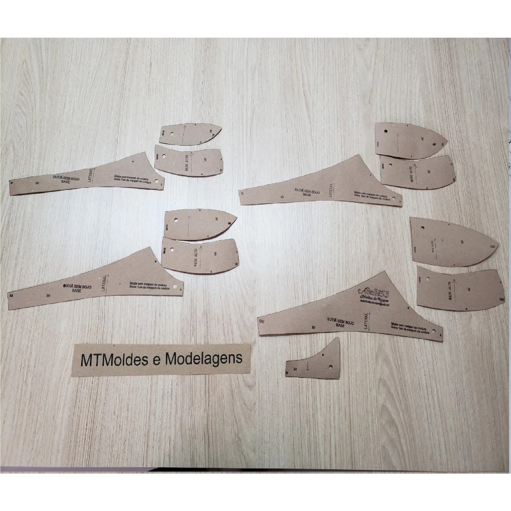 Moldes Modelagem Sutiã Sem Bojo Faça Com Renda E/ou Lycra em Oferta na Shopee