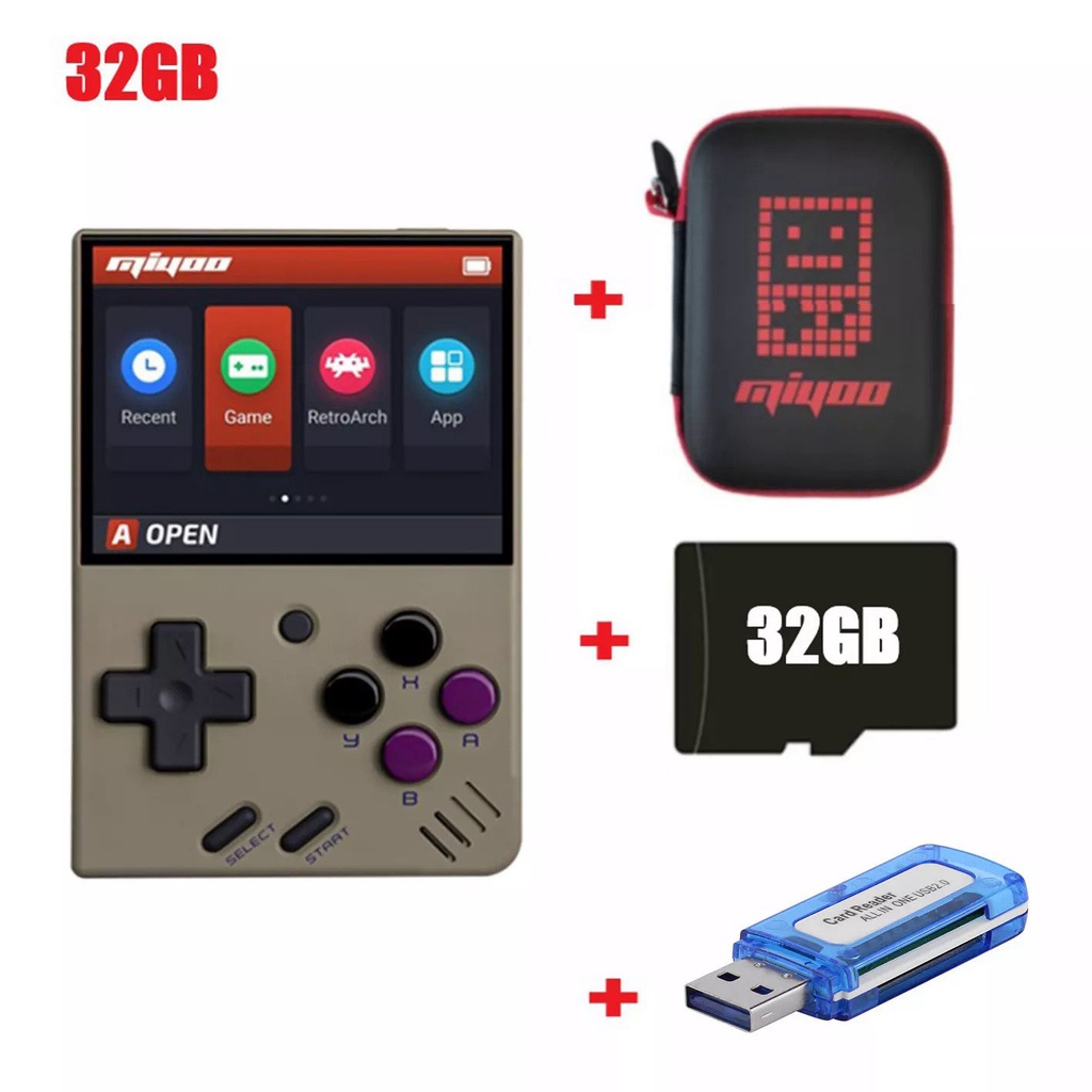 Miyoo mini handheld gaming console nostalgic fc font retro handheld gba arcade ps ips 32g/64g/128g pocket game console