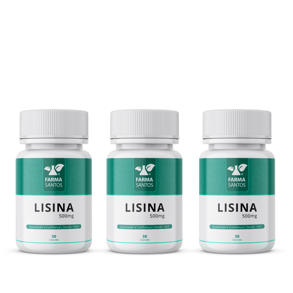 Kit 3 Lisina Para herpes e Gripe