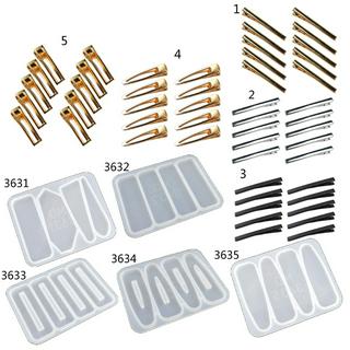 Ylq Barrette Grampo De Cabelo Resina Epóxi Silicone Molde De Cabelo Pin Jóias Ferramentas De Molde
