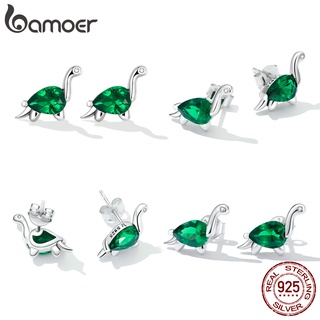 1 Par De Brinco De Tarraxa De Prata Bamoer 925 Com Pingente De Dinossauro/Bijuteria Da Moda Para Mulheres/Presente SCE1379