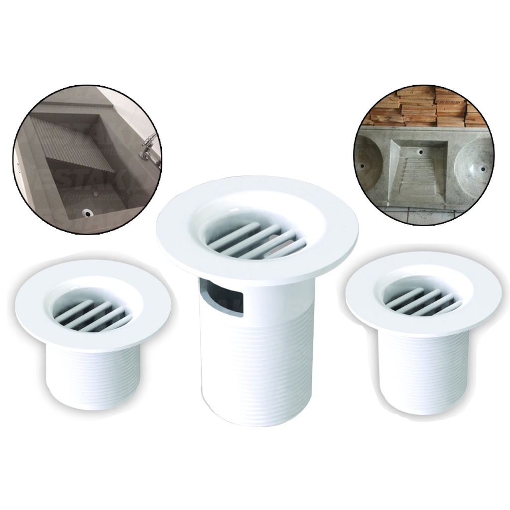 Válvula de Tanque Tanquinho Branca 1.1/2 Polegadas Global Plastic