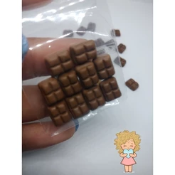 Mini Aplique Barra de Chocolate em Biscuit/ Pascoa