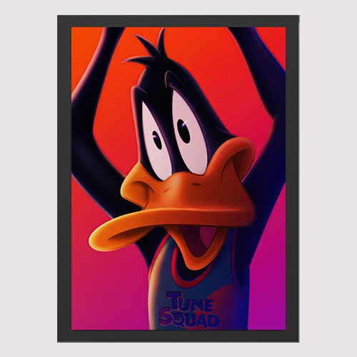 Quadro Decorativo Para Quarto Looney Tunes Space Jam Patolino 45x33 A3 4448