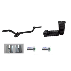 Kit Estribo /Parafusos/ chapa de fixação/Borrachas Titan/fan 125 150