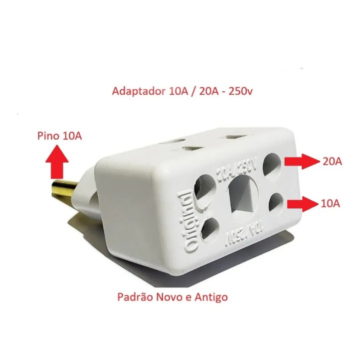 1 Uni Adaptador Beijamin Tp Microondas Aquecedor Secador 20a