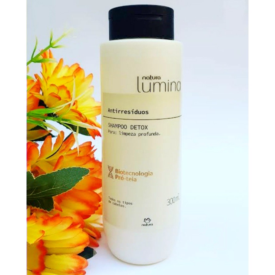 Shampoo Detox Antirresíduos Natura Lumina 300 ml cabelos macios sedosos  hidratados limpeza profunda | Shopee Brasil