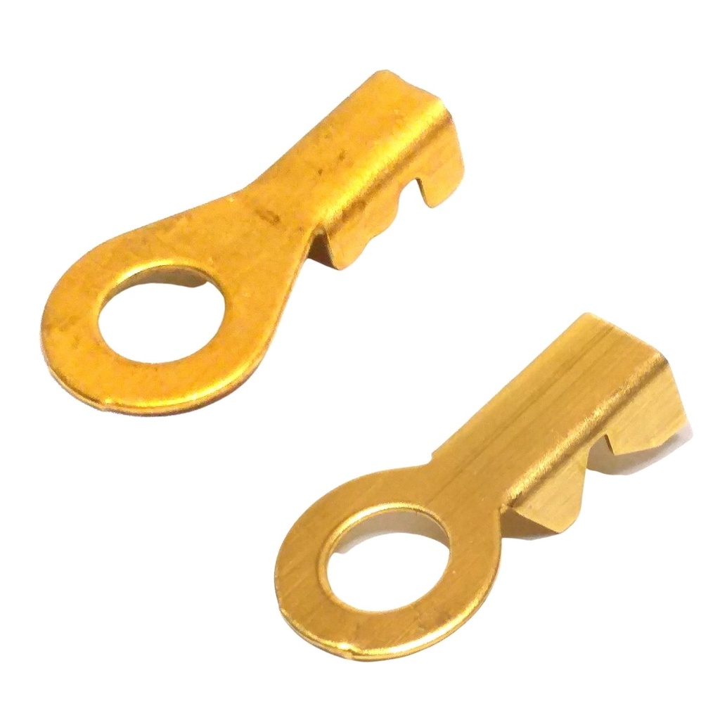 Terminal Olhal 3/16 E 1/4 Reforçados Bateria Latão Mais Resistente 100 Unidades De Cada Para Fio De 1,0 à 6,0mm
