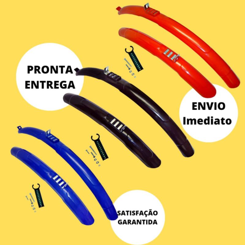 Paralama Para Bicicleta Mtb Bike Nylon Aro 26 a 24