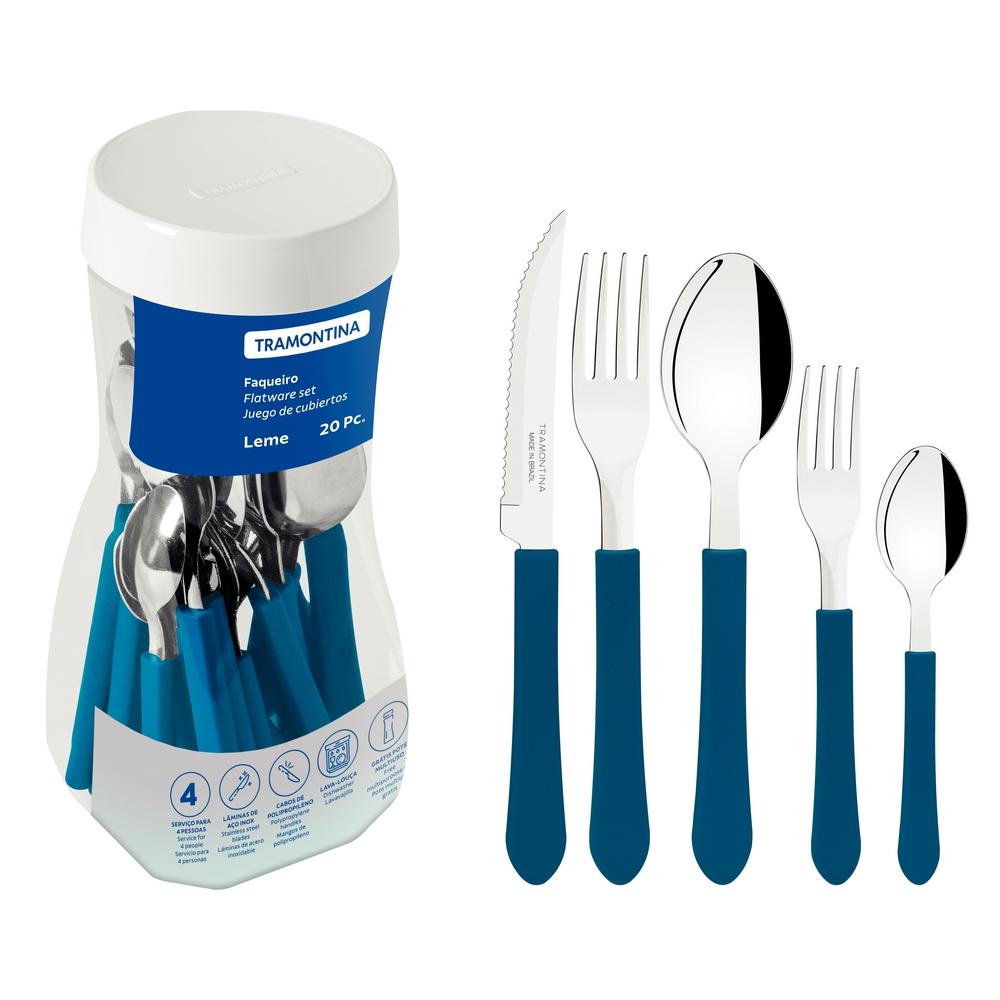 Faqueiro Talheres Leme Inox 20 Peças Tramontina Cores em Oferta na Shopee
