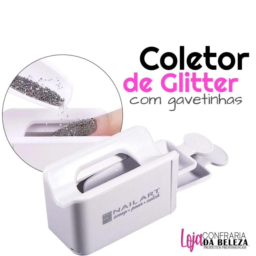 Coletor de Glitter com Gavetinhas porta-glitter