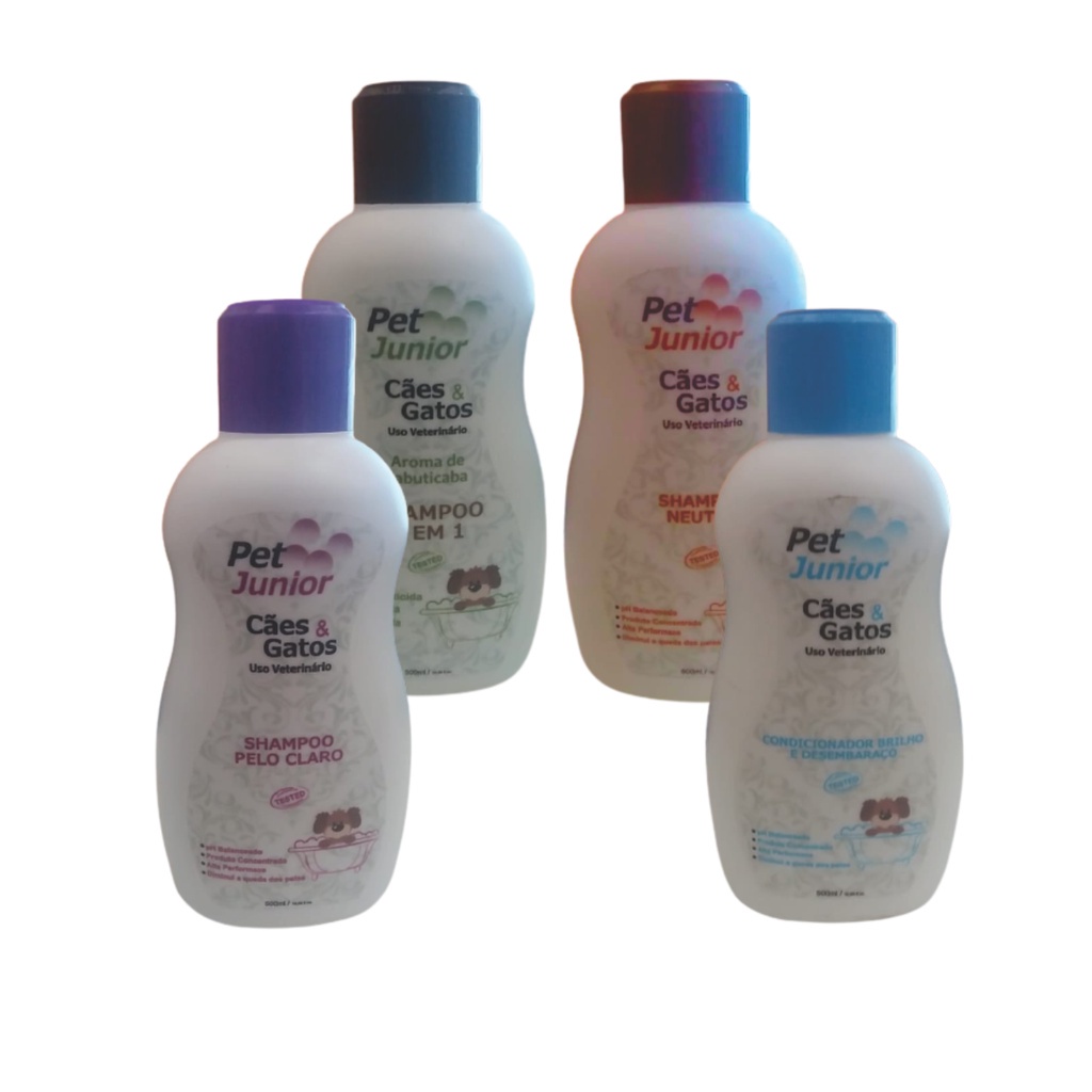 Shampoo e condicionador Pet Junior Cães e Gatos 500ml varios modelos